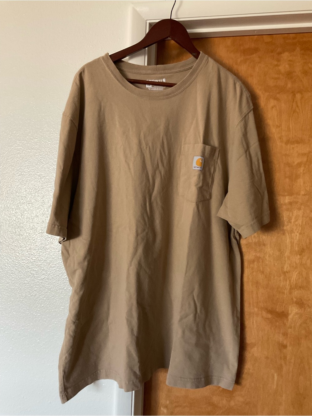 Carhartt Men’s Short-Sleeve Pocket T-Shirt — Tan 2XL
